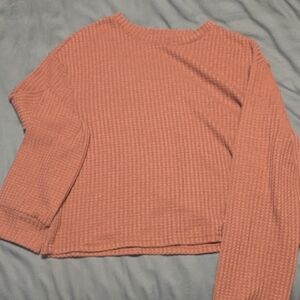 Women's Waffle Knit Top - Pink